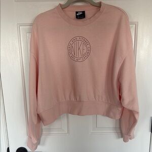Nike Women's Logo Sweatshirt Pink Size Small